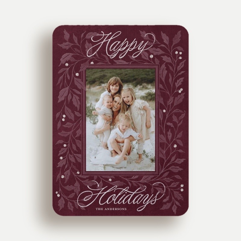 Holly Frame Holiday Card