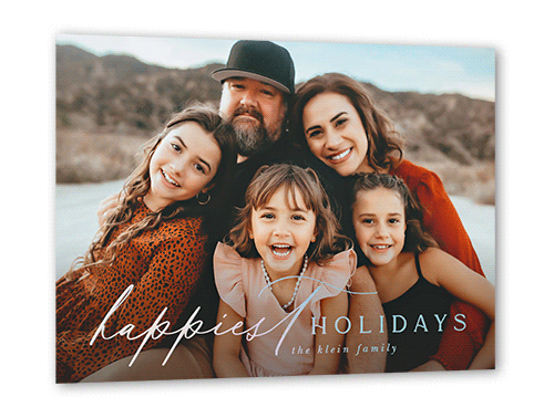 Mixed Type Footer 5x7 White  Holiday Card