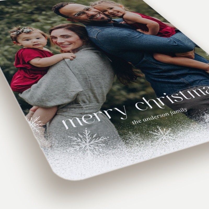 Snowy Overlay Holiday Card