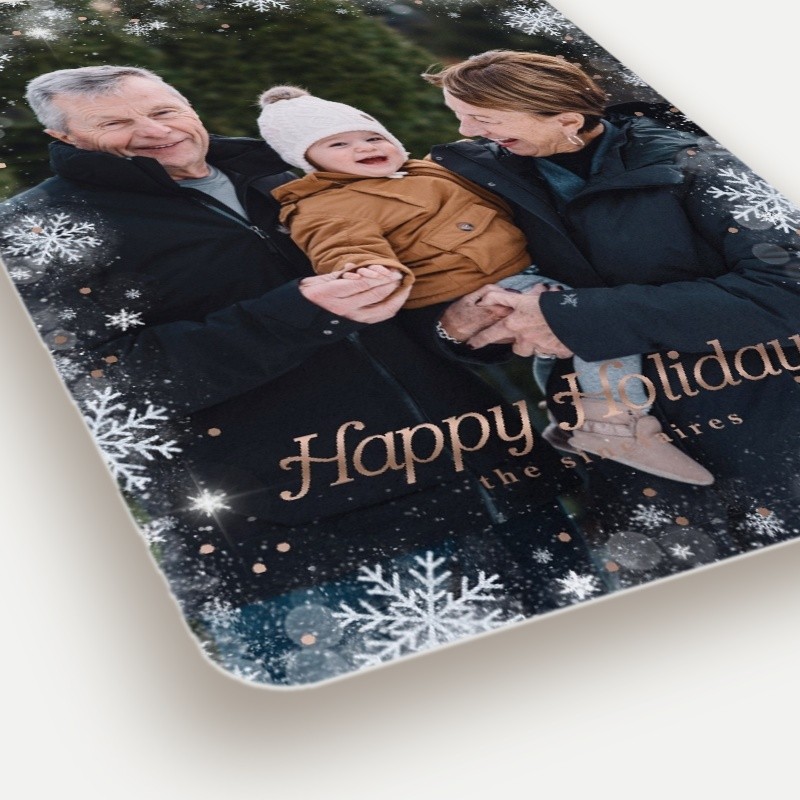 Falling Snowflakes Holiday Card