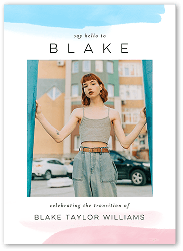 Brilliant Brushstrokes 5x7 White  Pride Card