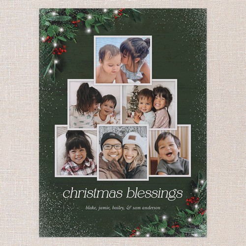 Green Religious Holiday Card