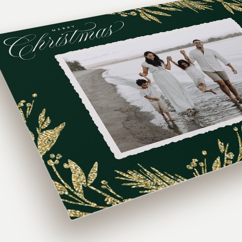 Shimmering Botanical Holiday Card