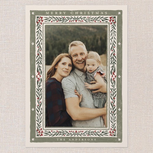 Affordable Green Christmas Card