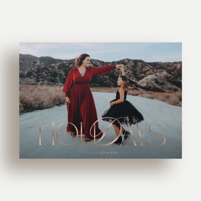 Elegant Flourish Holiday Card