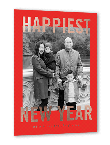 Delighted Joy 5x7 Red  Lunar New Year Card