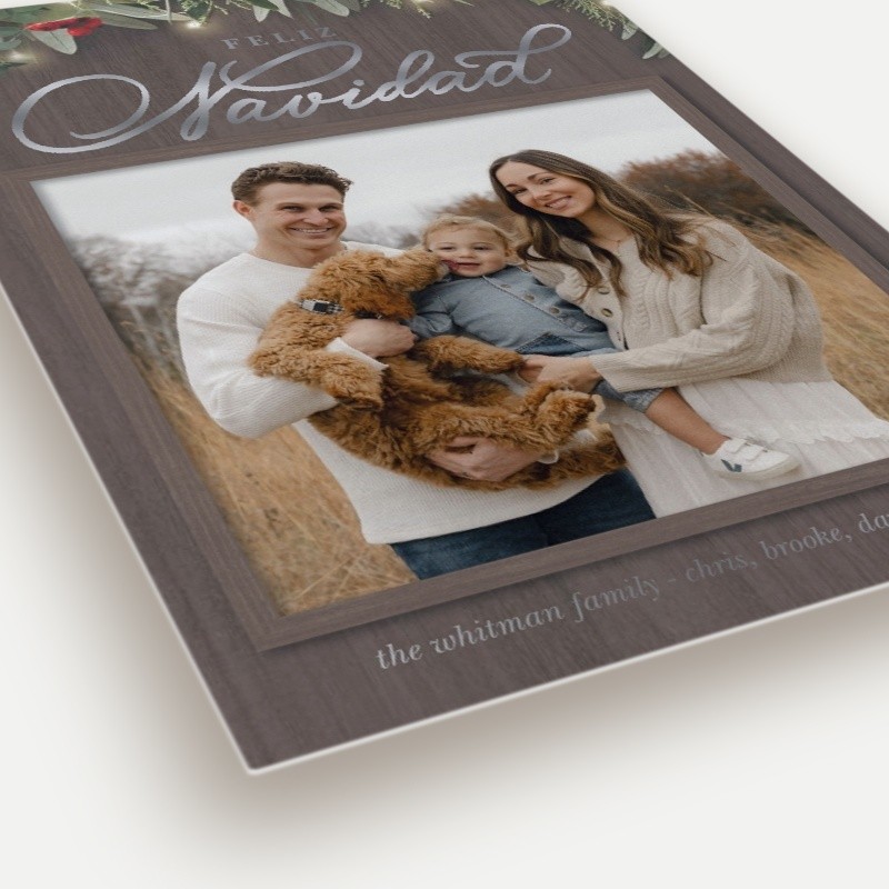 Farmhouse Greenery Holiday Card