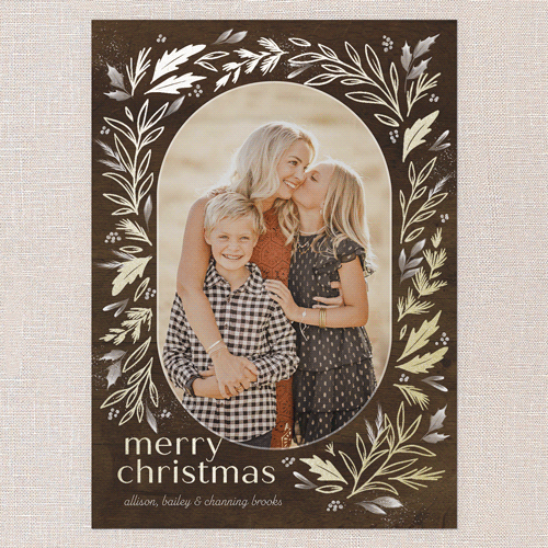 Simple Brown Christmas Card