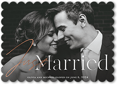 Just Married Calligraphy