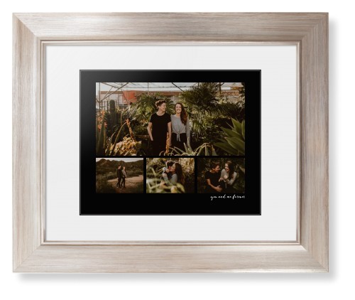 Framed Prints: Modern Hero Gallery Of Four Metallic Modern Frame White Top Mat Black Bottom Mat 8x10 4 Photos Shutterfly