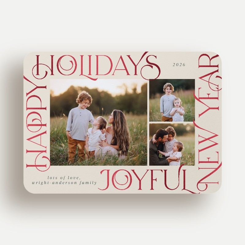 Word Frame Holiday Card