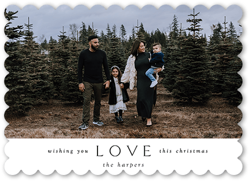 Affectionate Message 5x7 White  Holiday Card