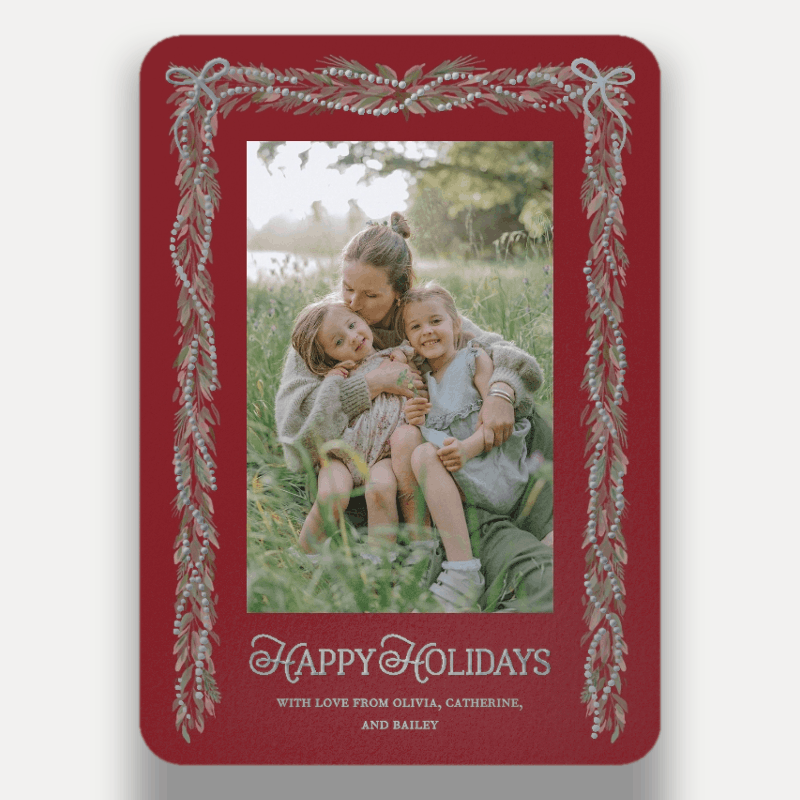 Bow Garland Holiday Card