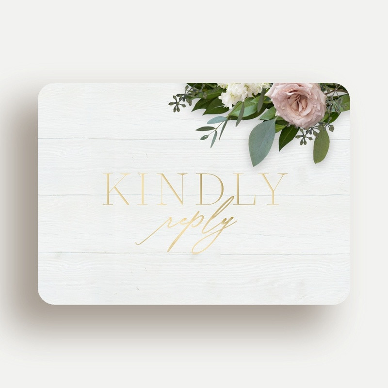 Gold Wedding Card