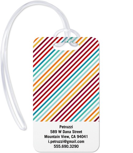 Family Love Xoxo 2x4 White  Luggage Tag