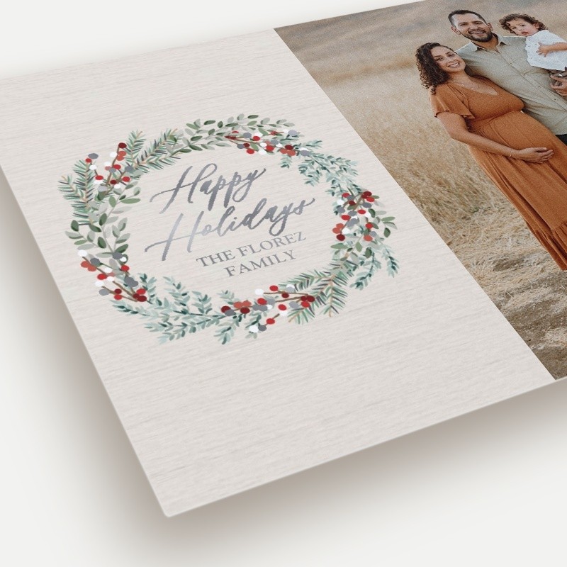 Berry Wreath Holiday Card