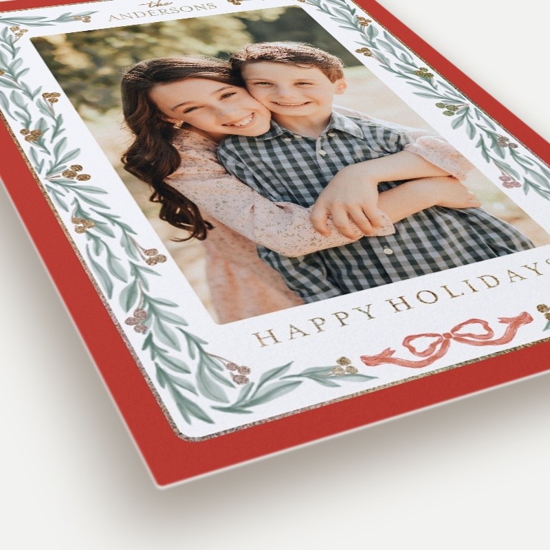 Framed Foliage Holiday Card