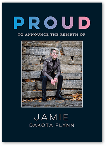 Simply Proud 5x7 Black  Pride Card