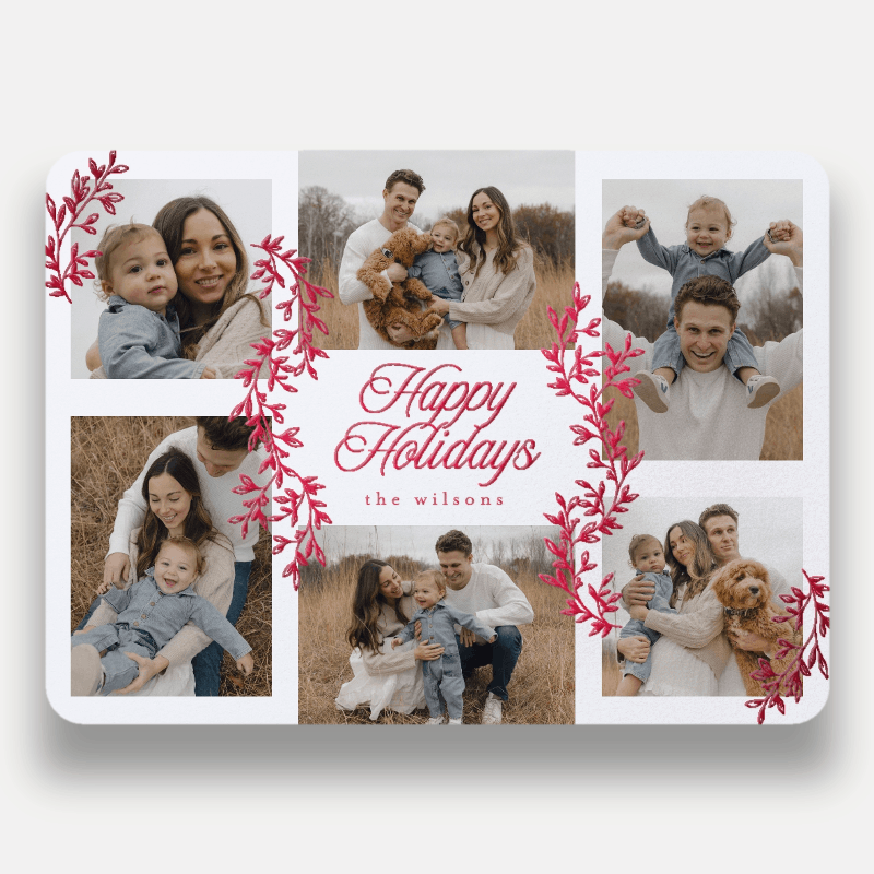 Painted Sprigs Holiday Card