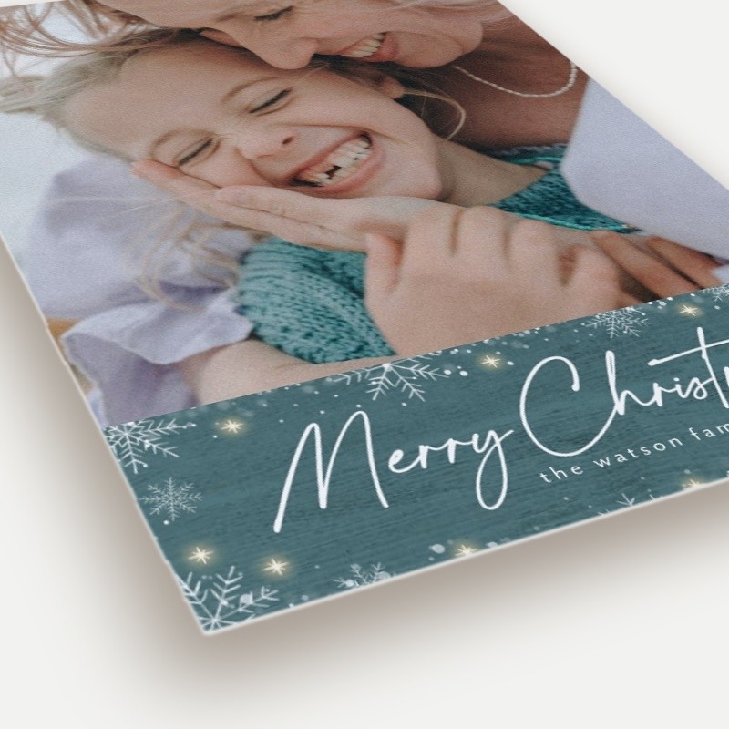 Snowflurry Script Holiday Card