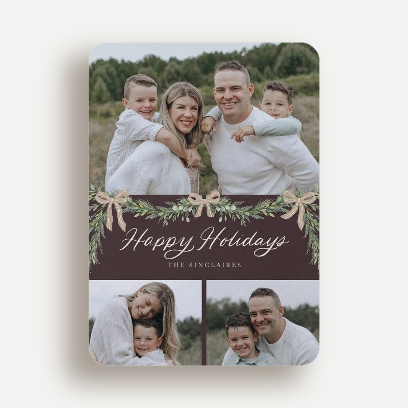 Bowed Garland Holiday Card