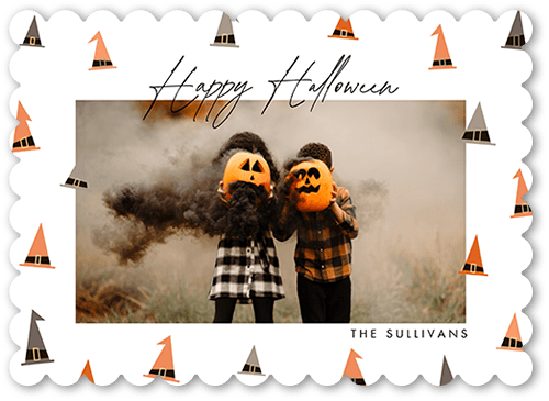 Witch Frame 5x7 White  Halloween Card