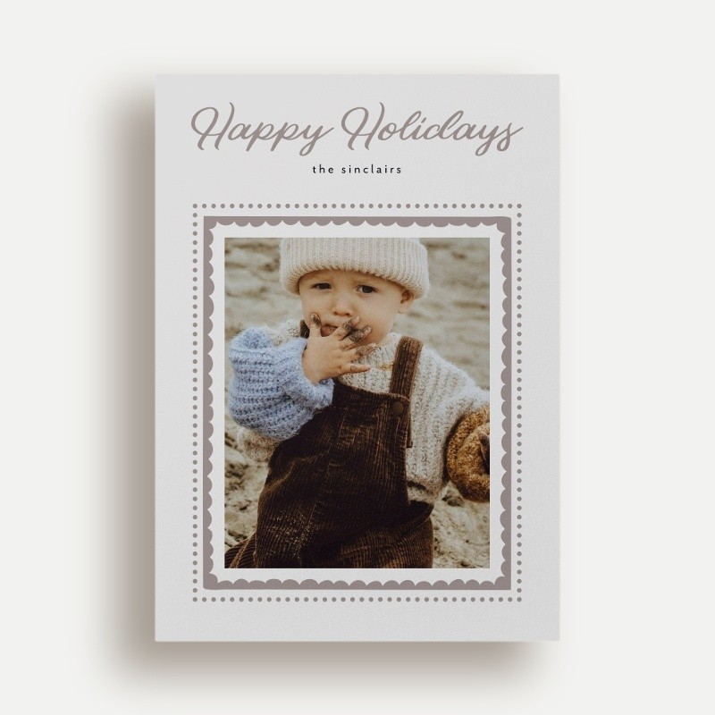Scalloped Frames Holiday Card