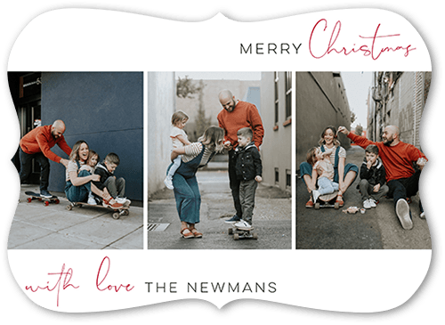 Casual Script 5x7 White  Holiday Card