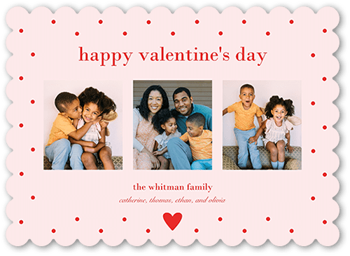 Dotted Affection 5x7 Beige  Valentine's Day Card