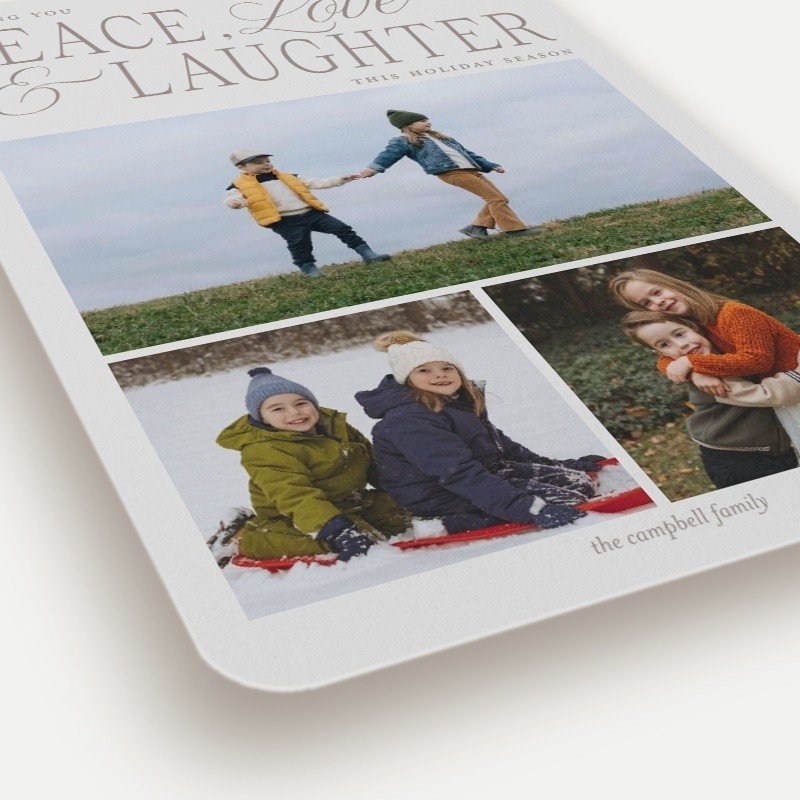Peace Laughter Holiday Card