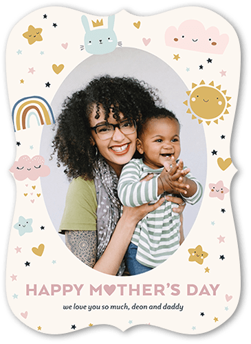 Charming Figures 5x7 Beige  Mother's Day Card