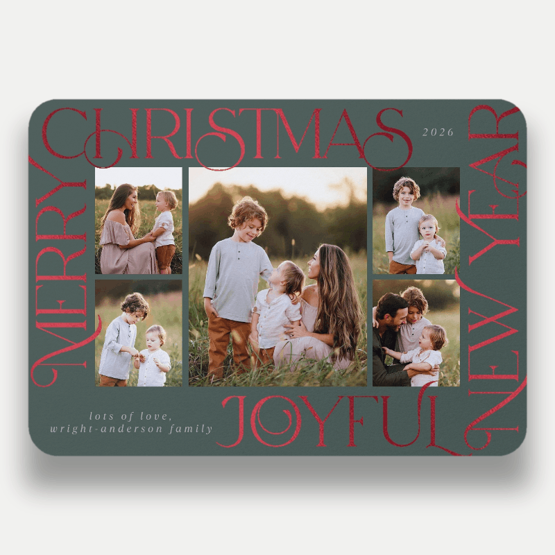 Word Frame Holiday Card