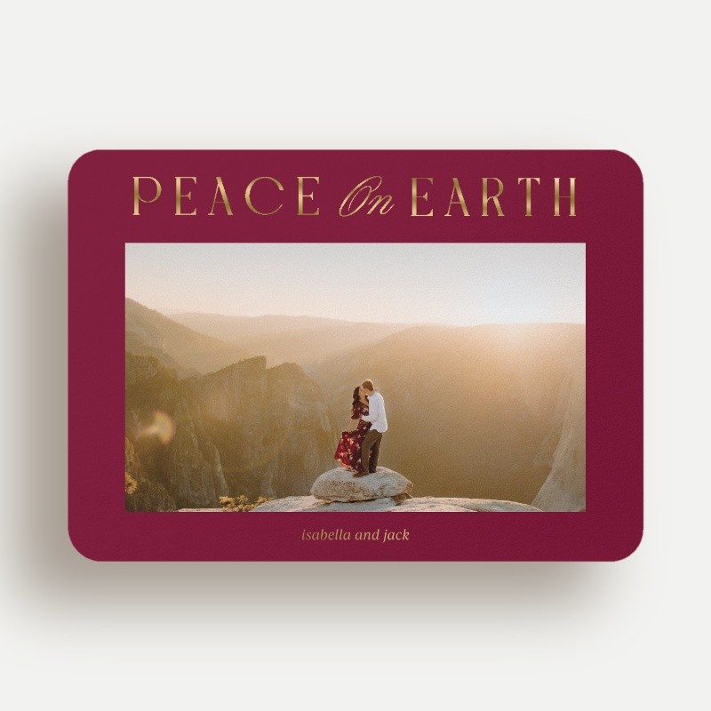 Luminous Peace Religious Christmas Card