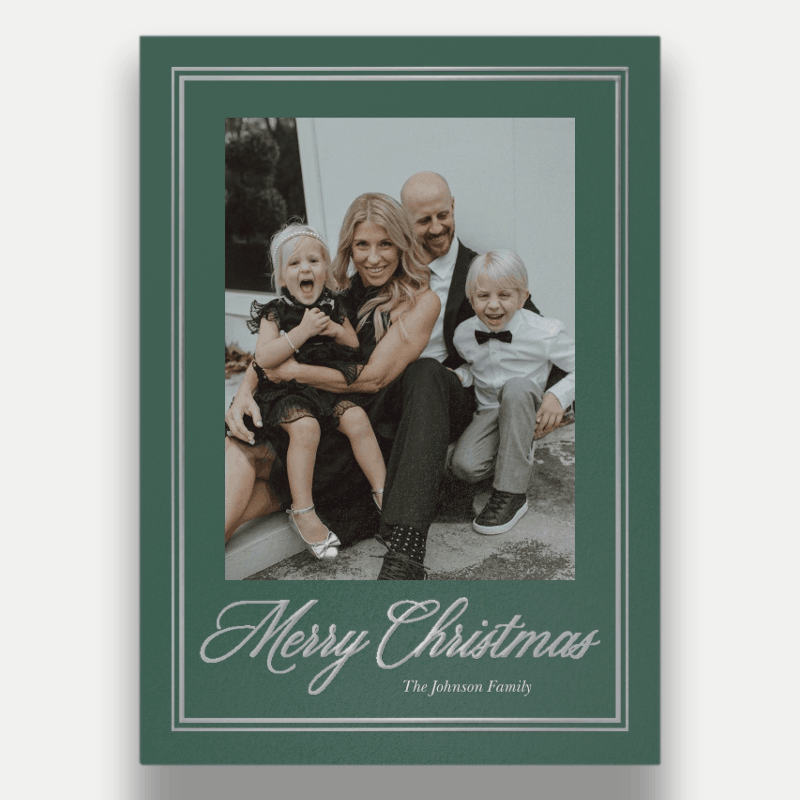 Script Border Holiday Card