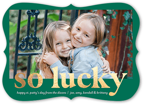 Lucky Serif 5x7 Green  St. Patrick's Day Card