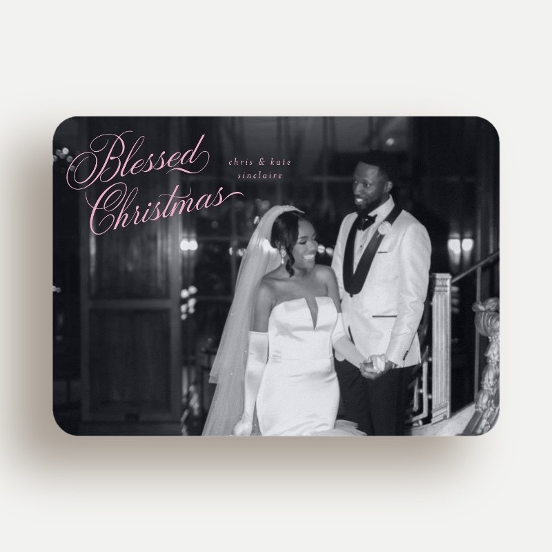 Sweeping Script Holiday Card