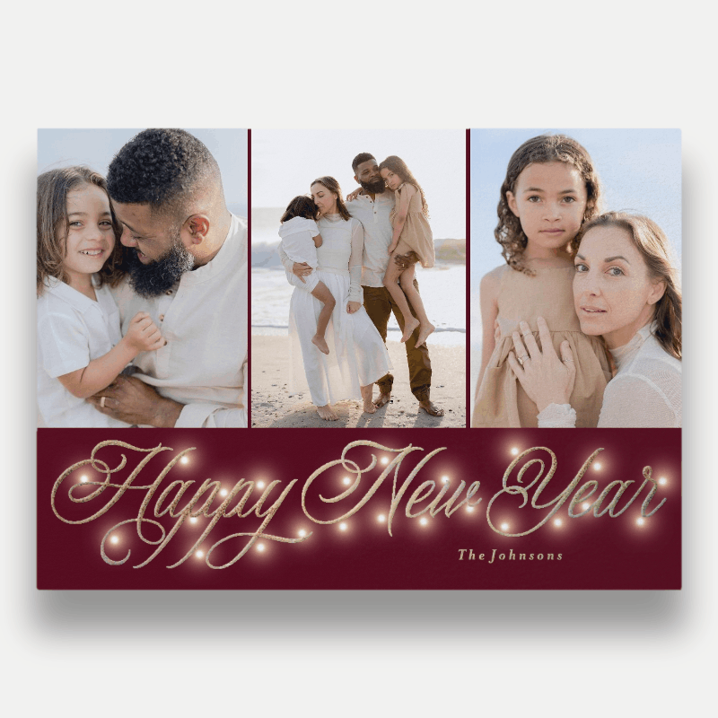 Glowing Flourish Holiday Card