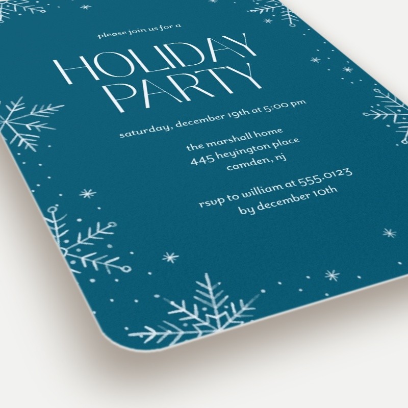 Holiday Snowflakes Holiday Invitation