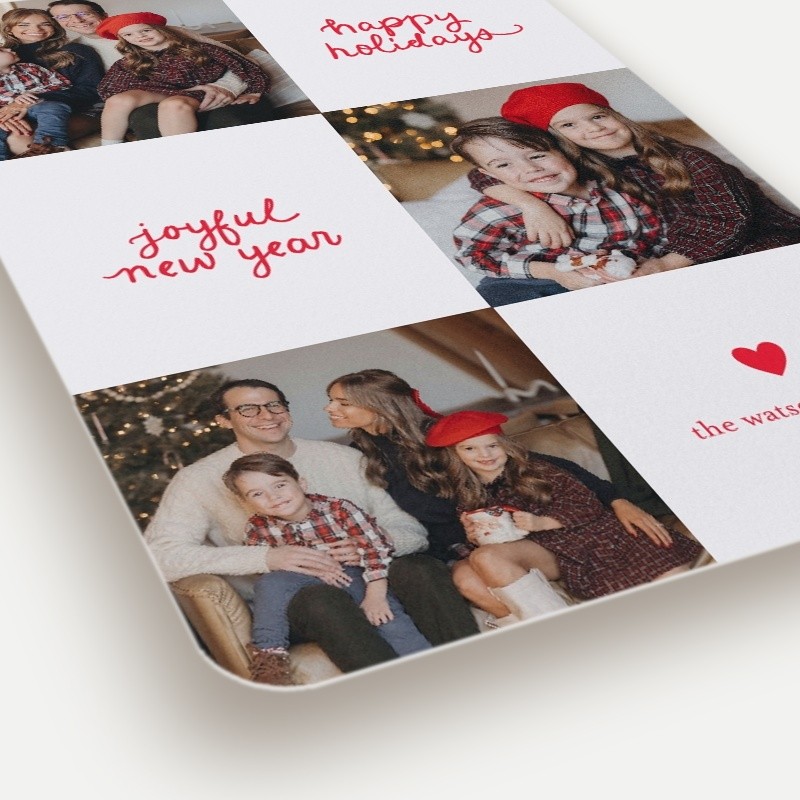 Checkered Collage Holiday Card