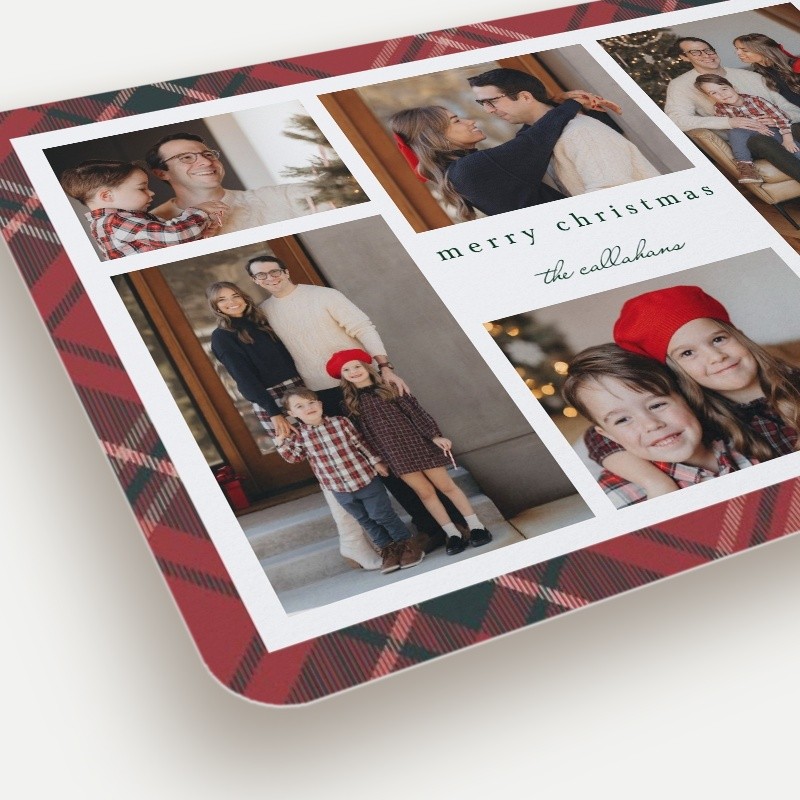 Plaid Border Holiday Card