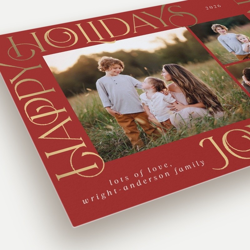 Word Frame Holiday Card