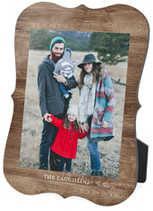 Printed Weathered Faux Wood Portrait