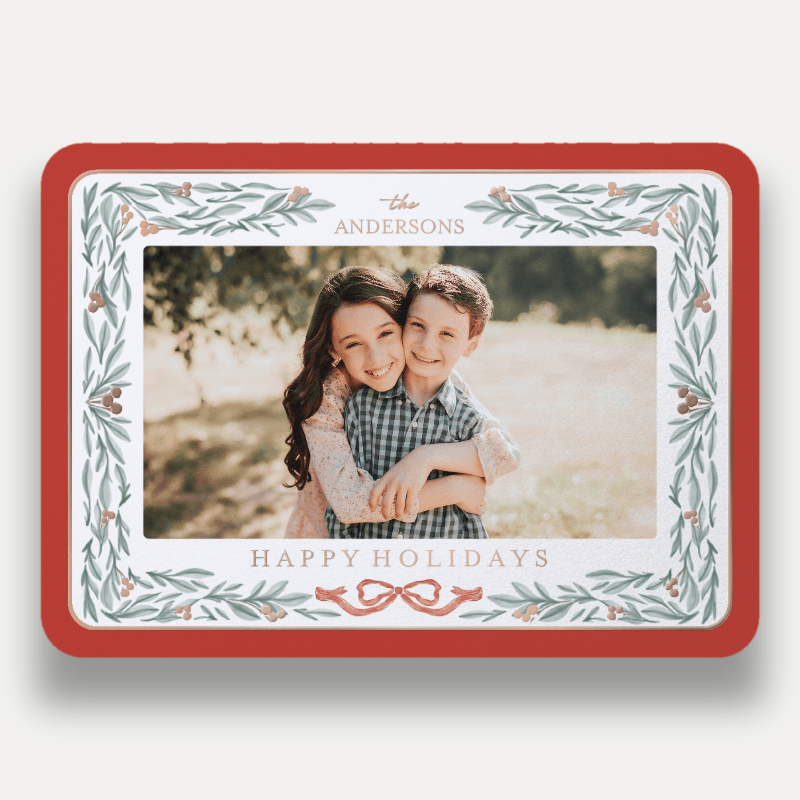 Framed Foliage Holiday Card