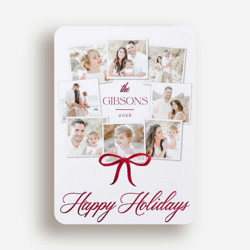 Bow Wreath Holiday Card