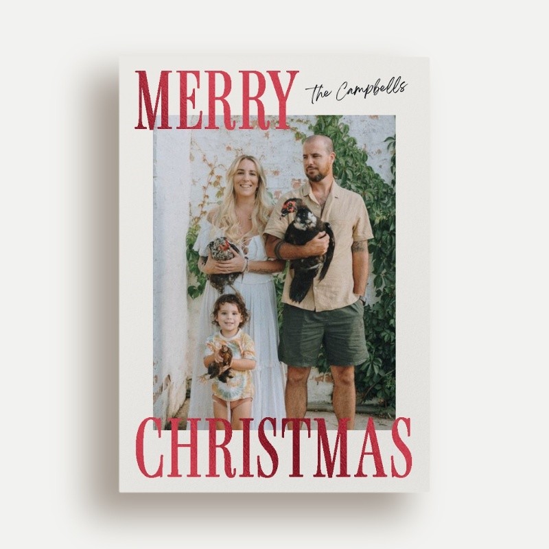 Bold Serif Holiday Card