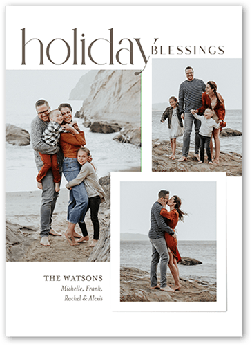 Joyous Delight 5x7 White  Holiday Card