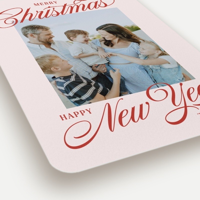 Split Script Holiday Card