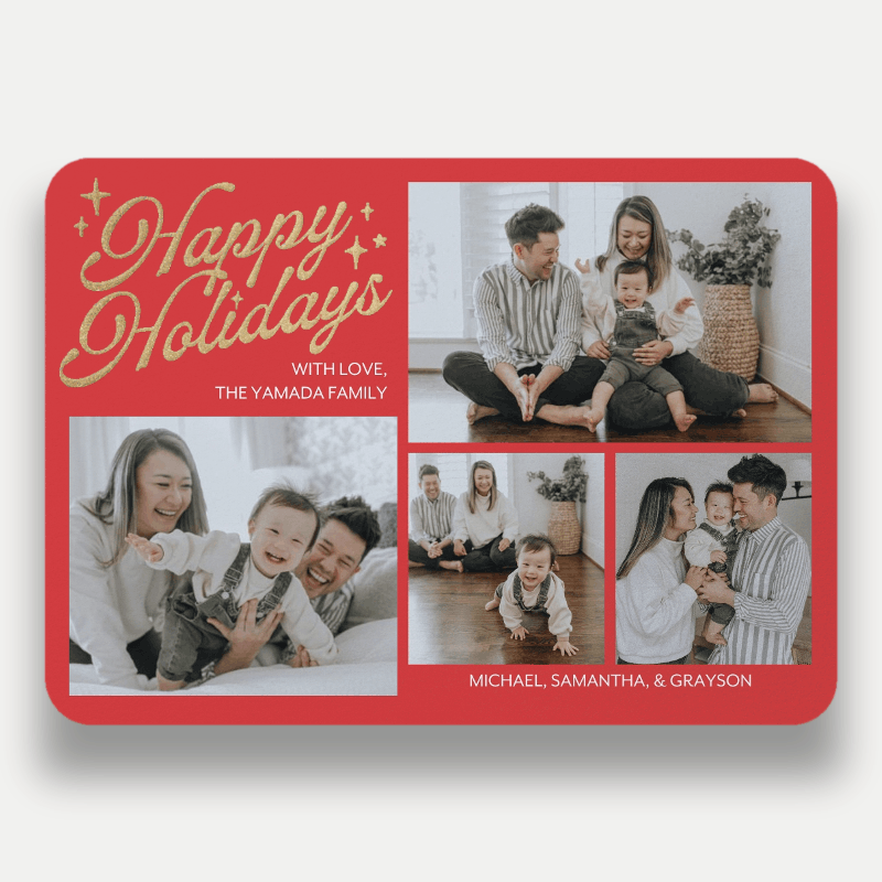 Glitter Stars Holiday Card