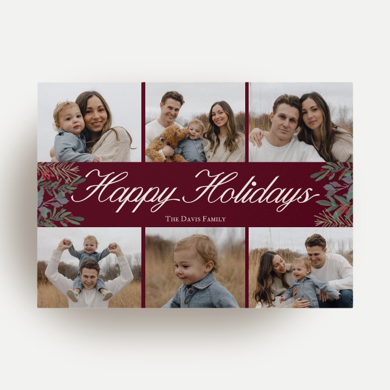 Script Banner Holiday Card