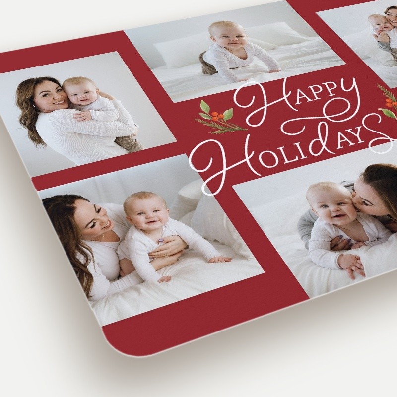 Berry Script Collage Holiday Card
